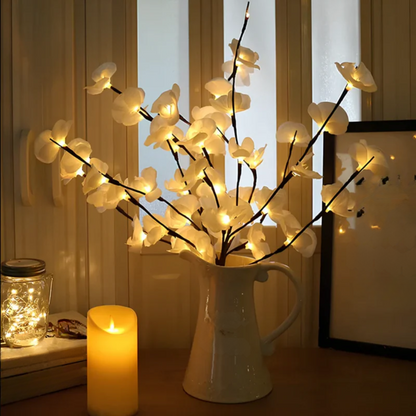 Ramas decorativas iluminadas con luz LED para el hogar
