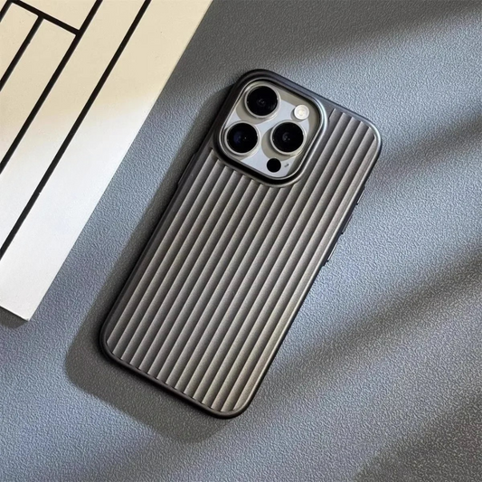 Funda para teléfono delgada, a prueba de golpes, con textura acanalada mate