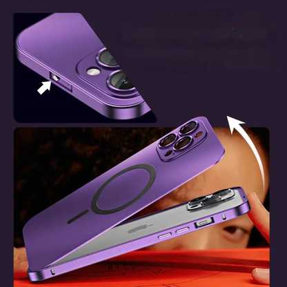 Funda para teléfono magnética metálica delgada protectora