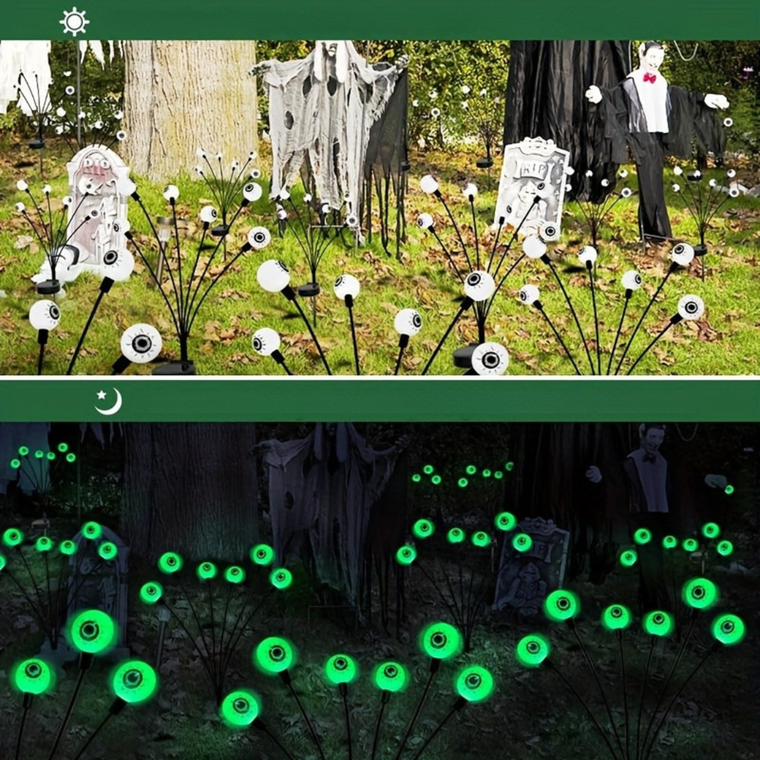 Luces de jardín orbes solares LED de Halloween