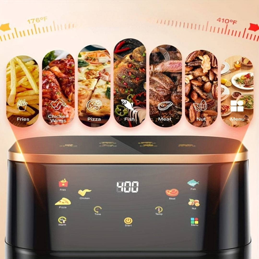 Horno freidora de aire digital grande de acero inoxidable