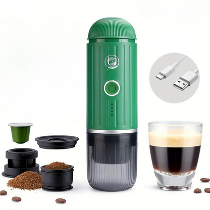 Cafetera Espresso Compacta de Viaje con Carga USB
