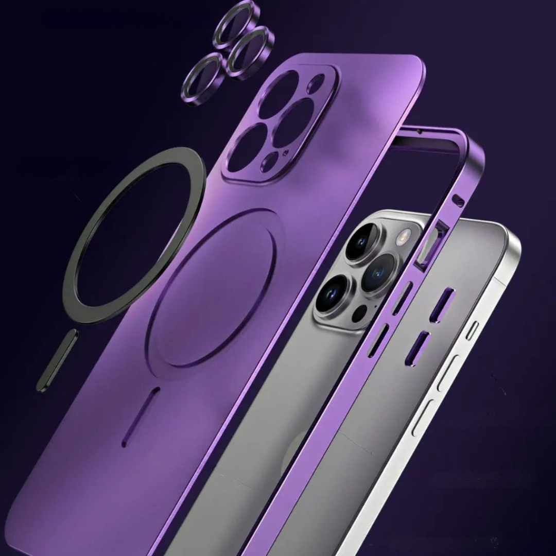 Funda para teléfono magnética metálica delgada protectora