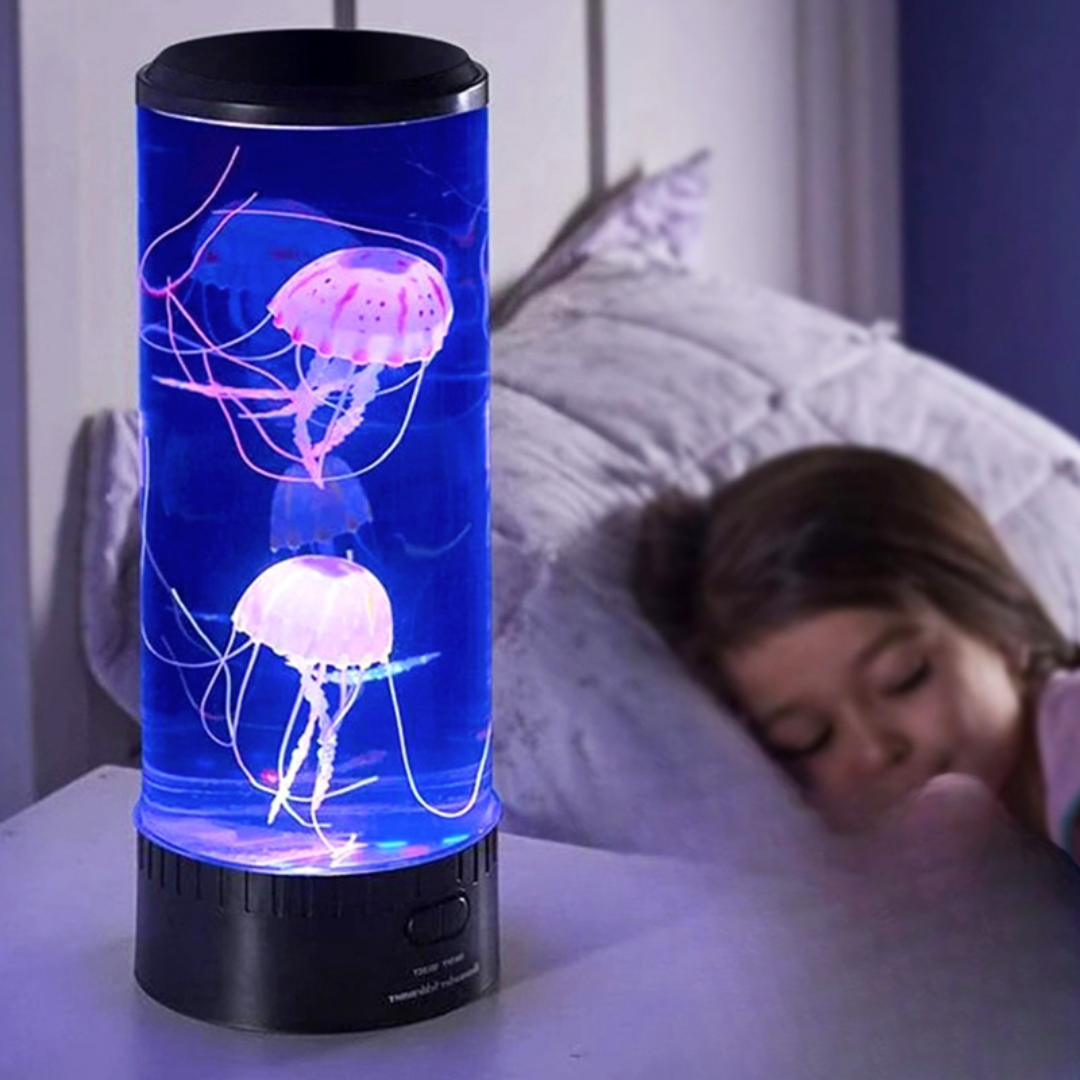 Lámpara LED de ambiente con control remoto efecto medusa