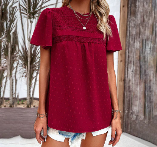 Janeth | Blusa de encaje de ganchillo