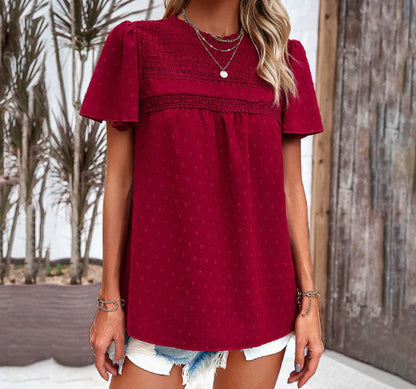 Janeth | Blusa de encaje de ganchillo