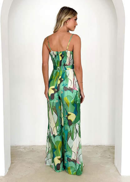 Annalise - Vestido Largo Chic con Tirantes Estampados