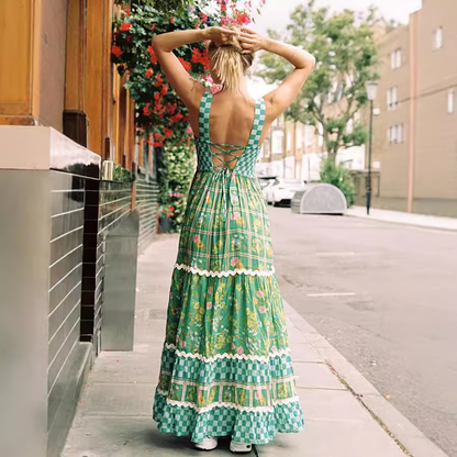 Albahaca - Vestido Maxi Bohemio Sueños de Sol