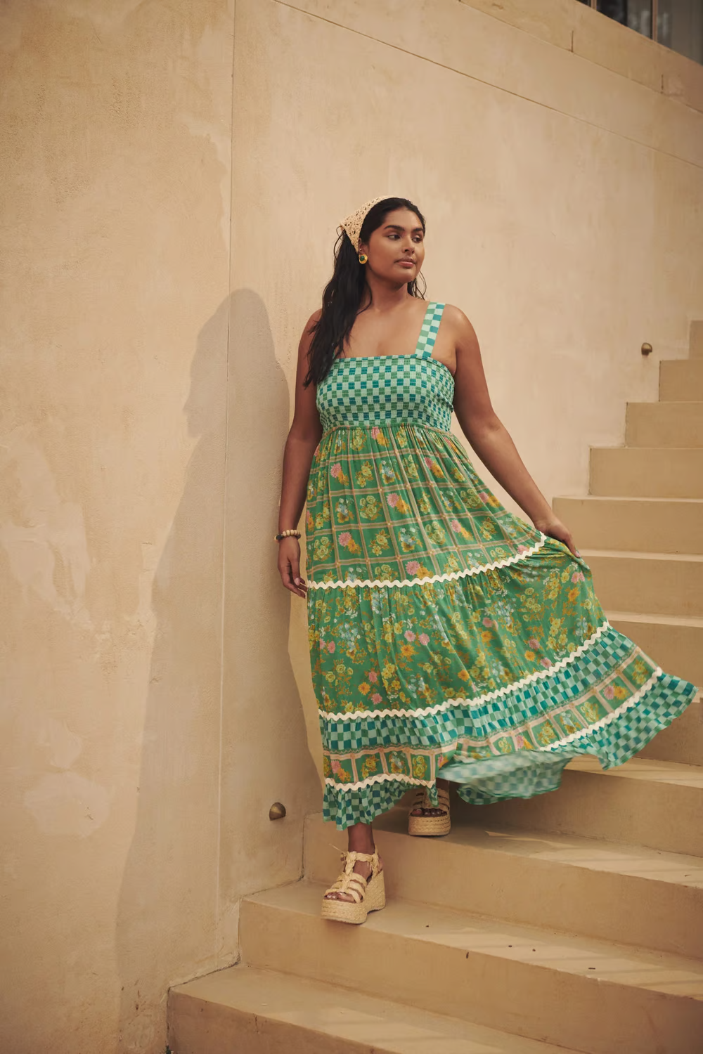 Albahaca - Vestido Maxi Bohemio Sueños de Sol