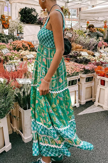 Albahaca - Vestido Maxi Bohemio Sueños de Sol