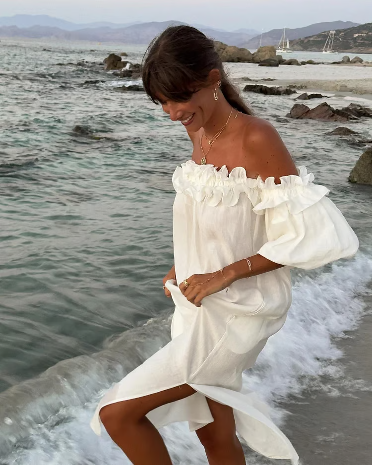 Sofia - Abito con spalle scoperte Linen Dreams