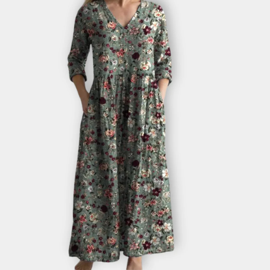 Georgina - Vestido Maxi Bohemio Brisa del Océano