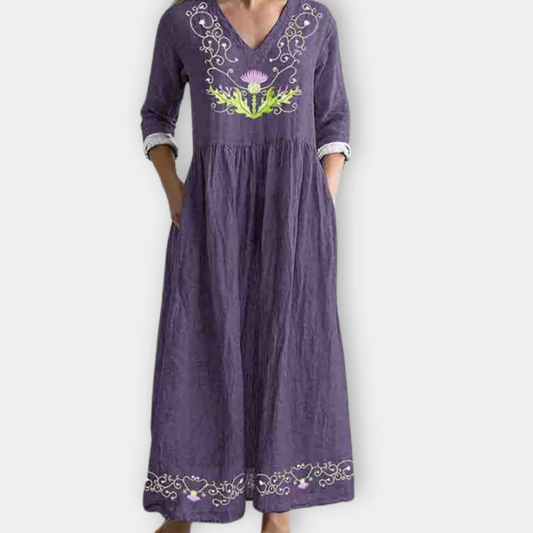 Nerina - Vestido Maxi Estilo Boho Breeze Vibe
