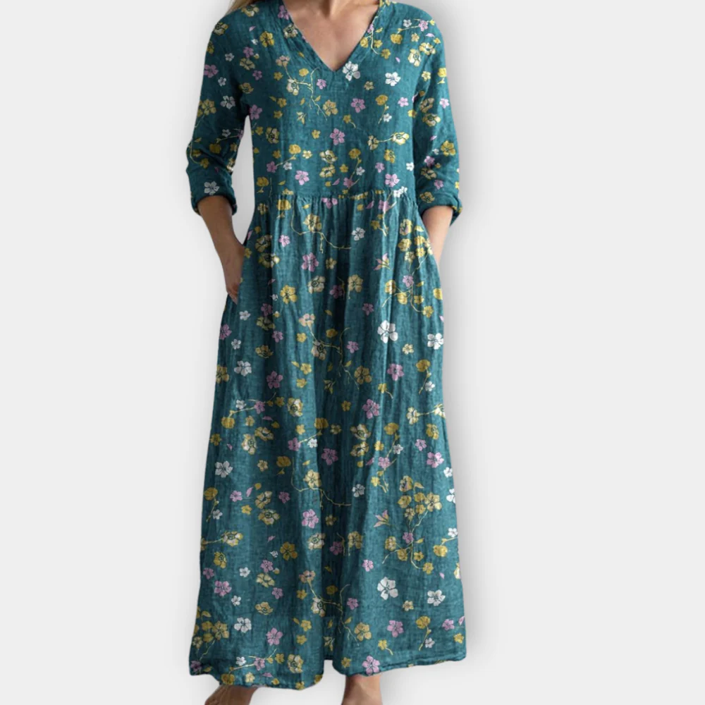 Zinnia - Vestido de Estampado Audaz y Belleza Sin Esfuerzo