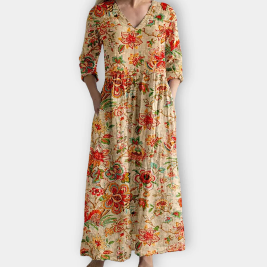 Gilded - Vestido Maxi de Belleza Bohemia Sin Esfuerzo