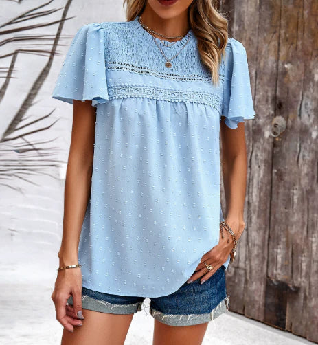 Janeth | Blusa de encaje de ganchillo