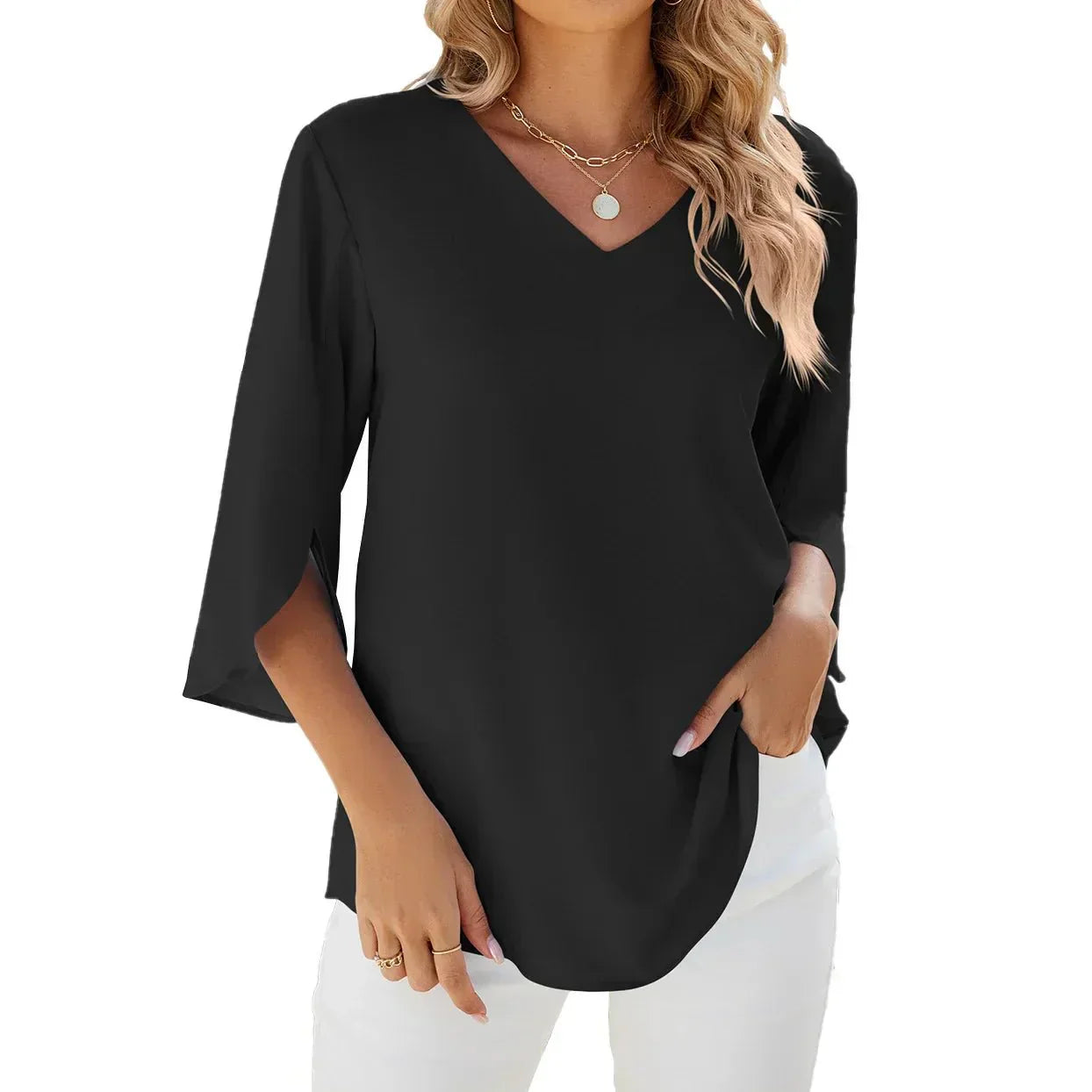 Zara - Top atemporal con escote en V