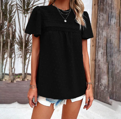 Janeth | Blusa de encaje de ganchillo
