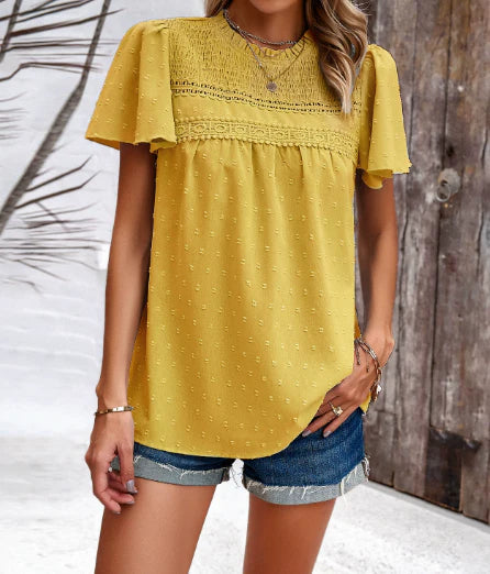 Janeth | Blusa de encaje de ganchillo
