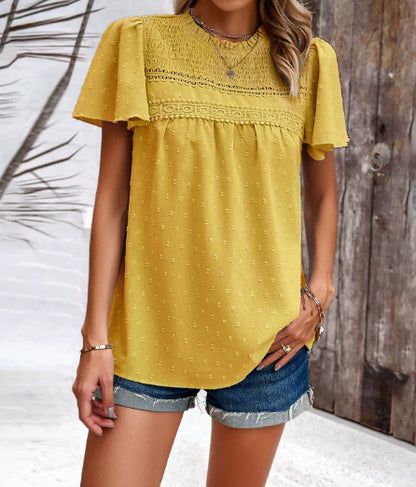 Janeth | Blusa de encaje de ganchillo