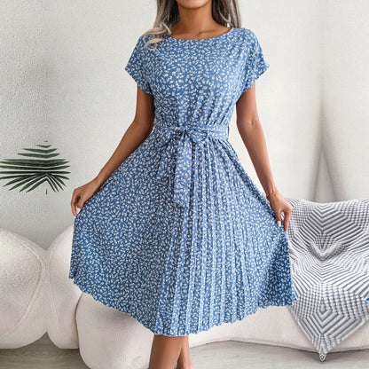 Alina | Vestido midi plisado floral