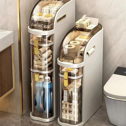 Slim Rolling Bathroom Organizer – Hidden Storage for Small Spaces
