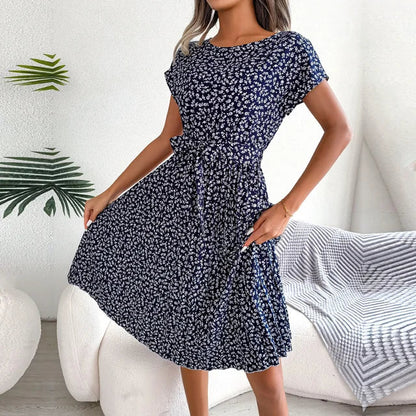 Alina | Vestido midi plisado floral