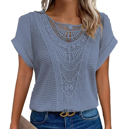Rissa | Chic Round Neck Elegant Top