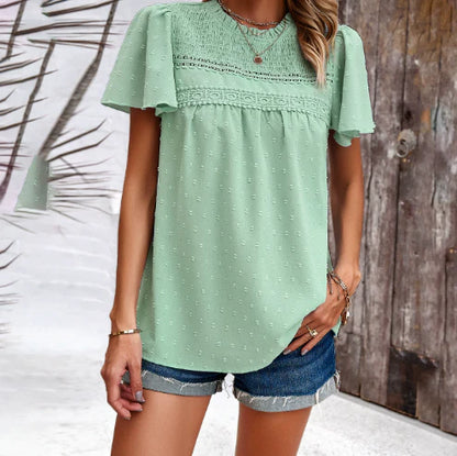 Janeth | Blusa de encaje de ganchillo