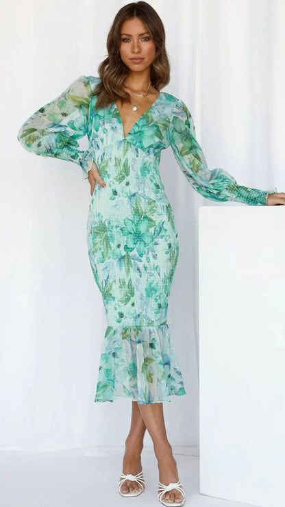 Amara | Vestido de flores impresionante