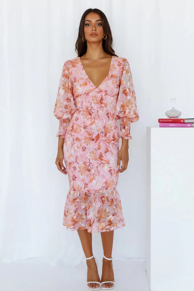 Amara | Vestido de flores impresionante