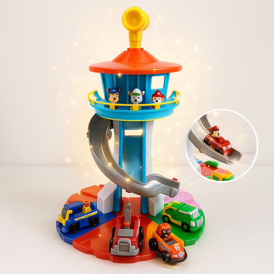 Torre de juego con tobogán para niños