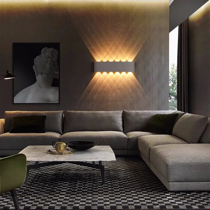 Lámpara de pared moderna blanca LED impermeable