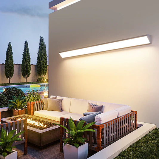 Lámparas de pared impermeables modernas para exteriores con luz LED
