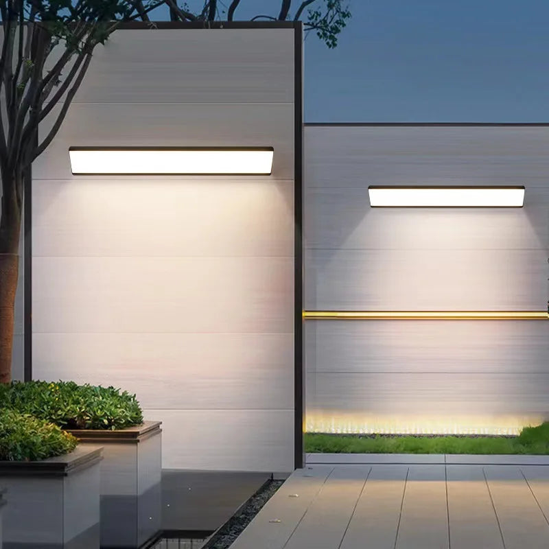 Lámparas de pared impermeables modernas para exteriores con luz LED