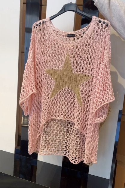 Piha | Elegante top in maglia all'uncinetto 