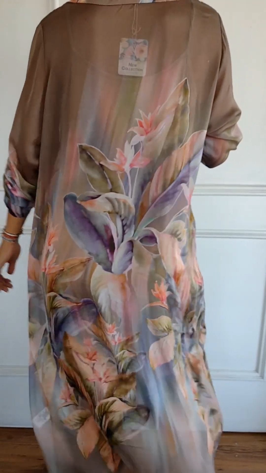 Isalyn | Vestido cómodo estampado y transparente