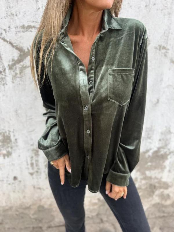 Lyn | Blusa de Terciopelo Clásica