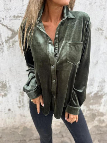 Lyn | Blusa de Terciopelo Clásica