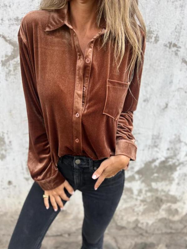 Lyn | Blusa de Terciopelo Clásica