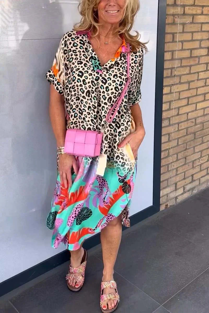 Vestido de leopardo de verano Kaitlyn