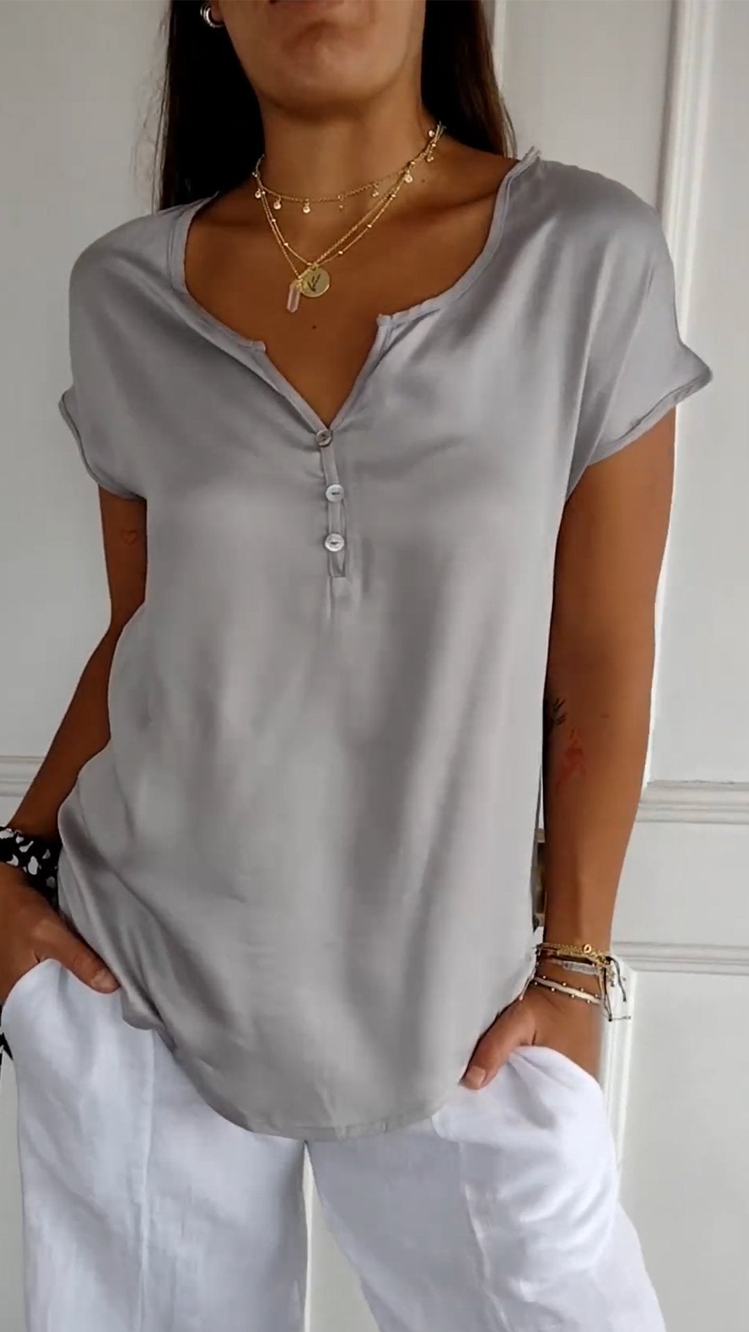 Camiseta blanca para mujer | Ropa de verano para mujer | Mia