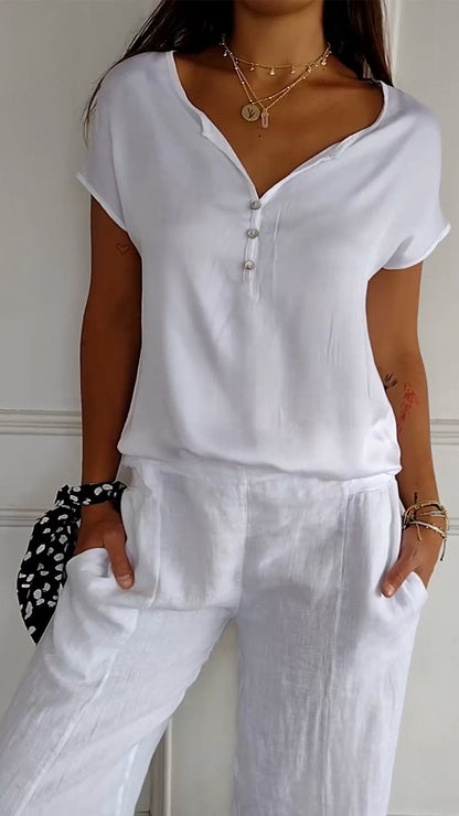 Camiseta blanca para mujer | Ropa de verano para mujer | Mia