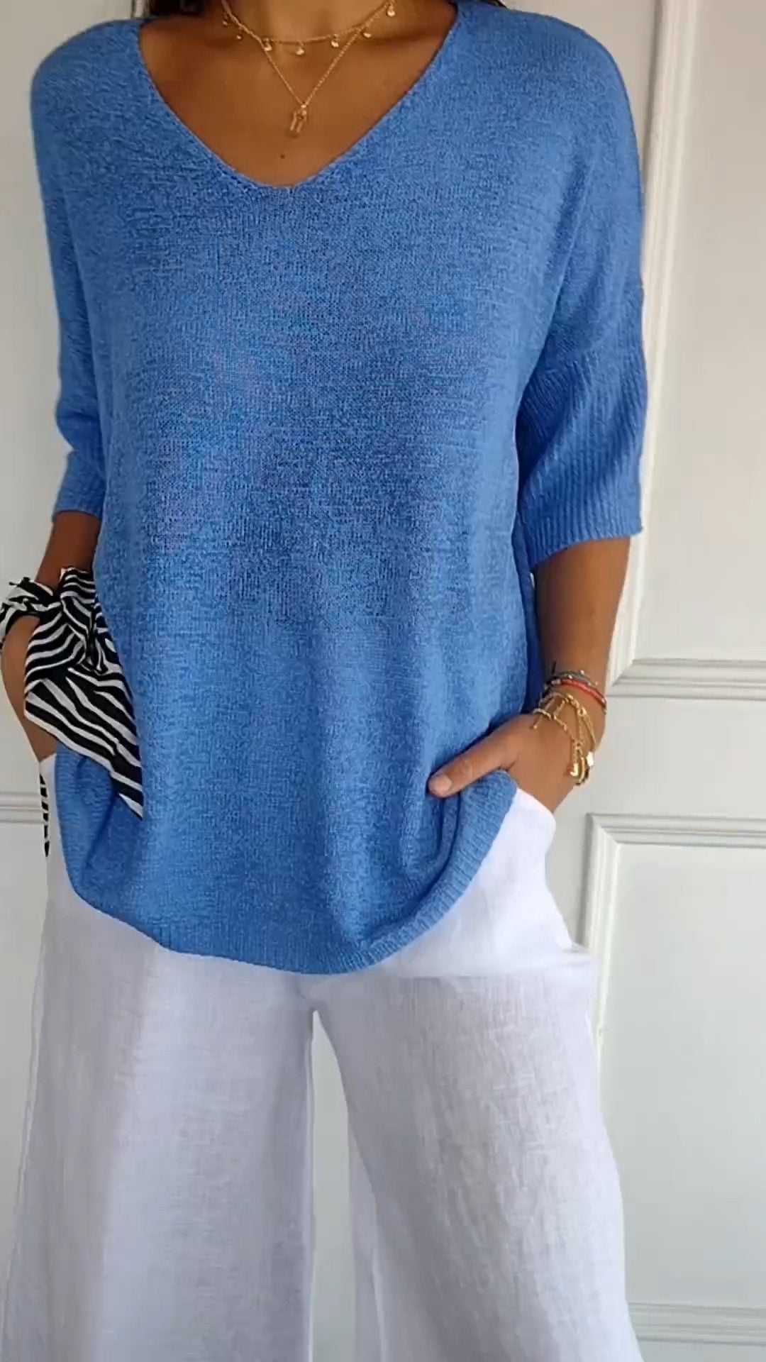 Anna - Top de punto con escote en V