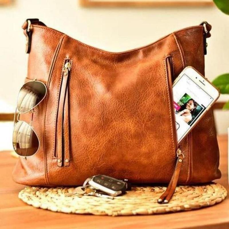 Classic Women's Everyday Leather Bag - Annalena
