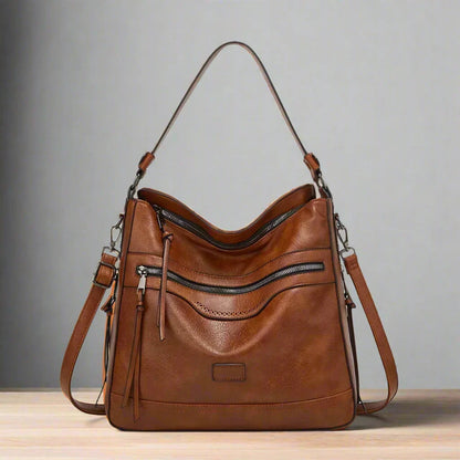Bolsa de Cuero Retro Clásica para Mujeres - Vanessa