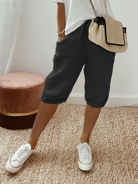 Marthe™ | Pantalones cortos cómodos con dobladillo enrollado