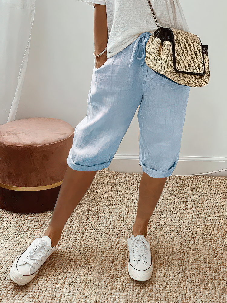 Marthe™ | Pantalones cortos cómodos con dobladillo enrollado