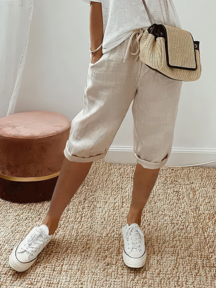 Marthe™ | Pantalones cortos cómodos con dobladillo enrollado