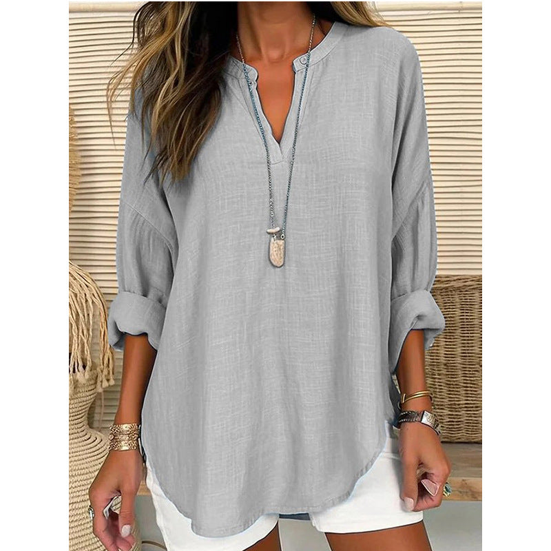 Blusa con escote en V